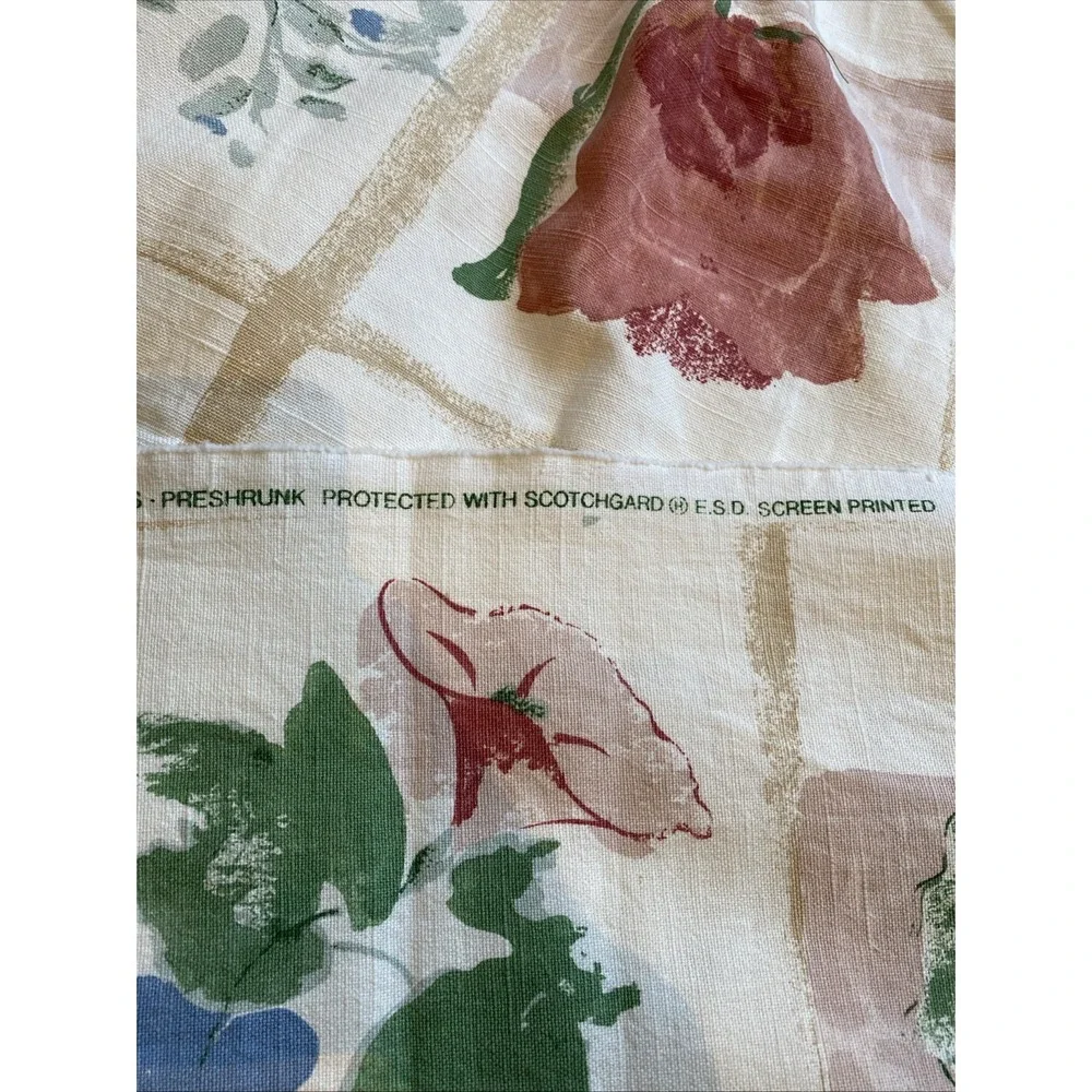 VTG 1995 5th Avenue Design‎ FABRIC Floral 1.8 Yds X 52